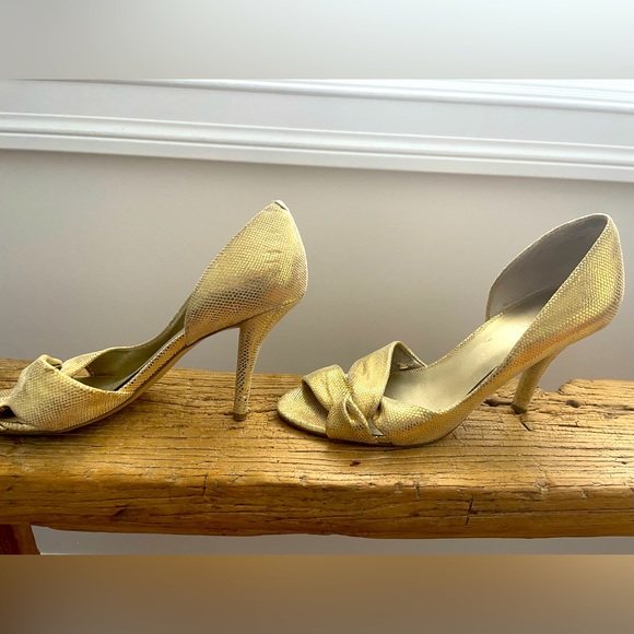 Nine West Gold Heeled Sandals - Picture 2 of 5